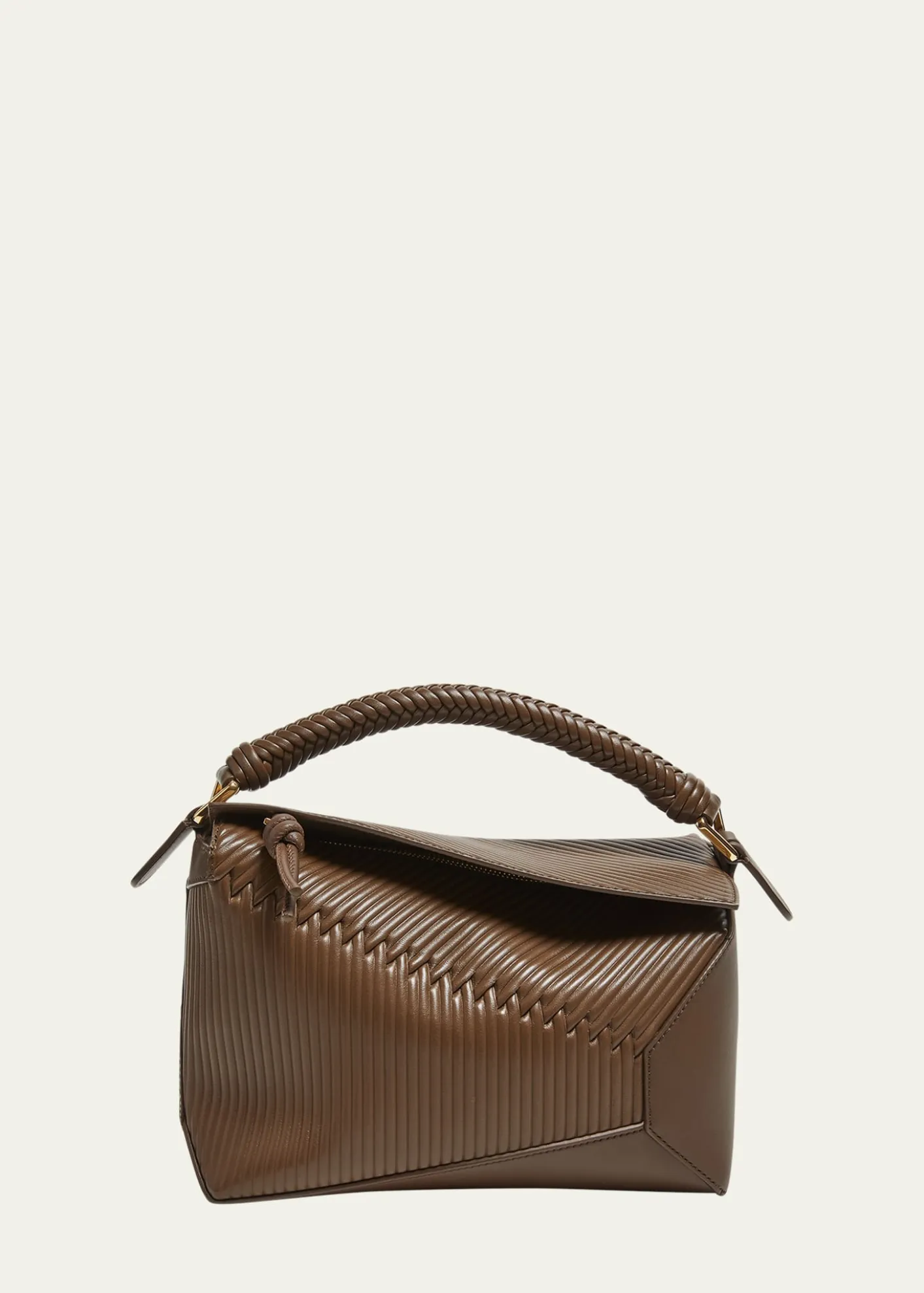LoewePuzzle Edge Small Calfskin Top-Handle Bag