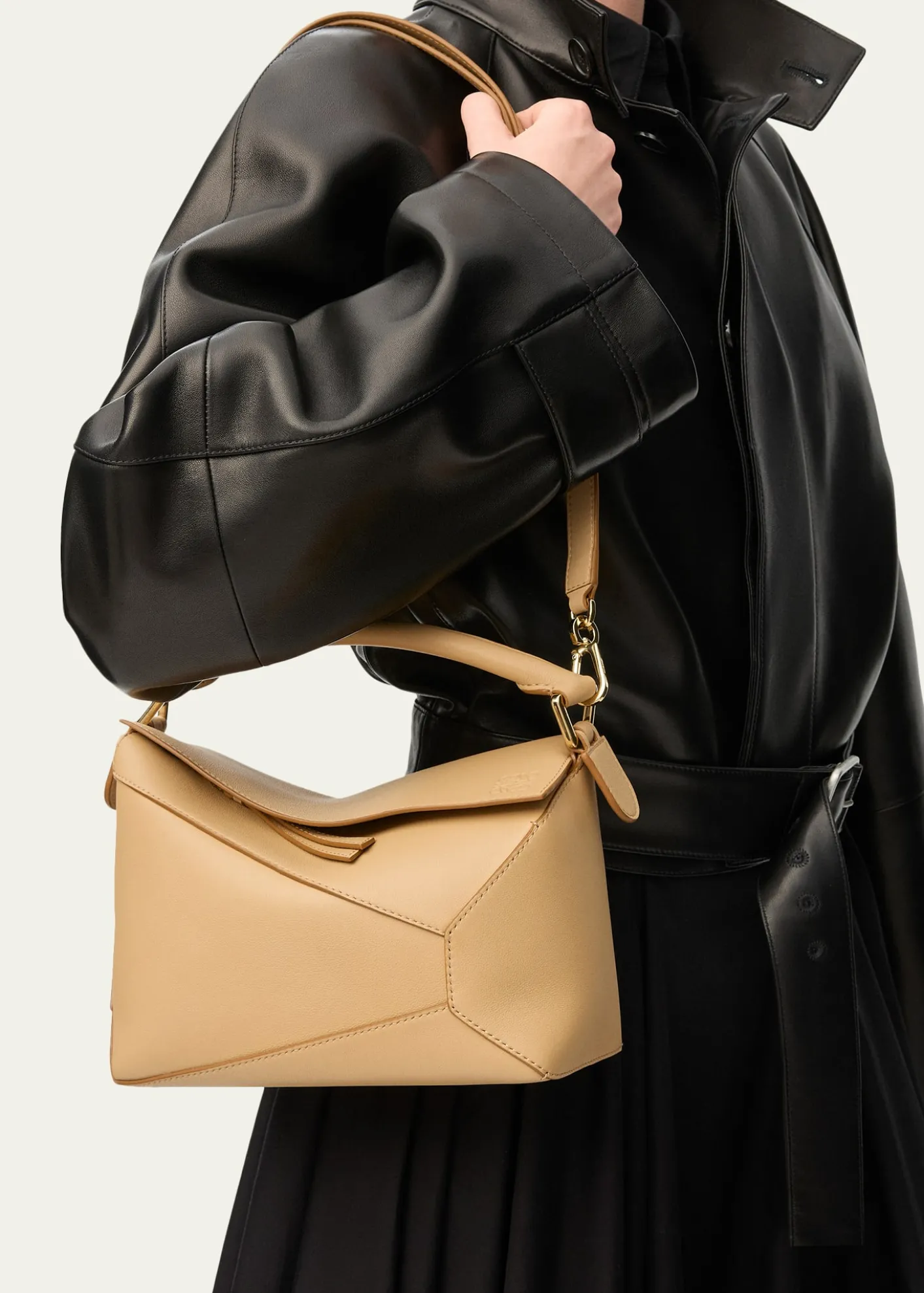 LoewePuzzle Edge Small Shoulder Bag in Calfskin Leather