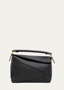 LoewePuzzle Edge Small Top-Handle Bag in Grain Leather