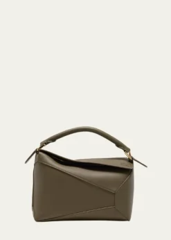 LoewePuzzle Edge Small Top-Handle Bag in Leather