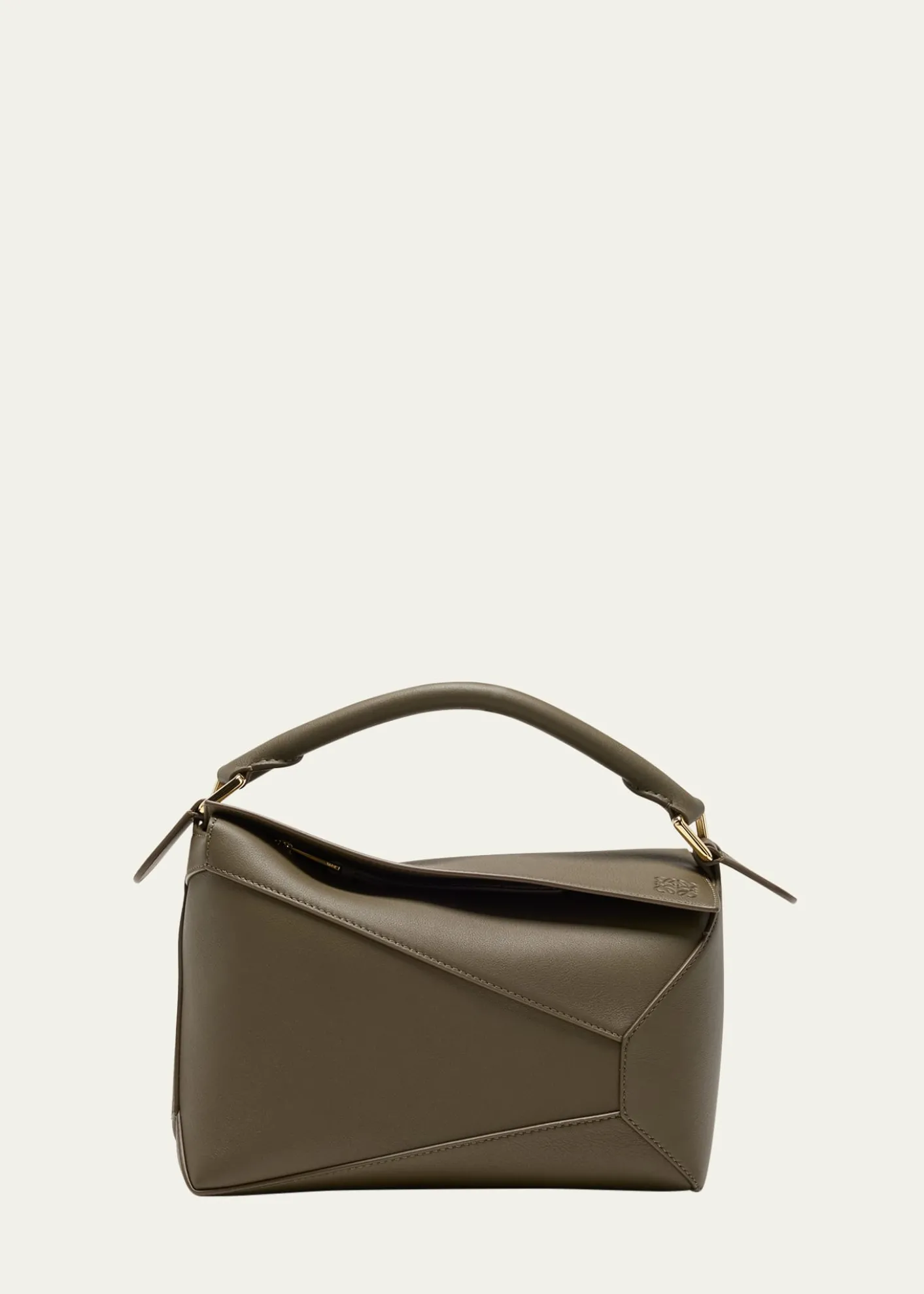 LoewePuzzle Edge Small Top-Handle Bag in Leather