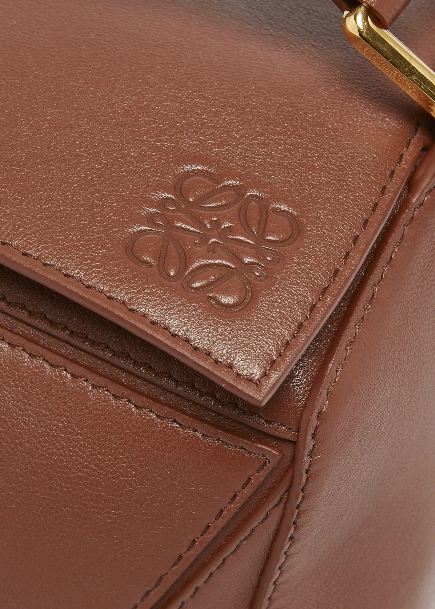 LoewePuzzle Elevated Small Top-Handle Bag in Leather