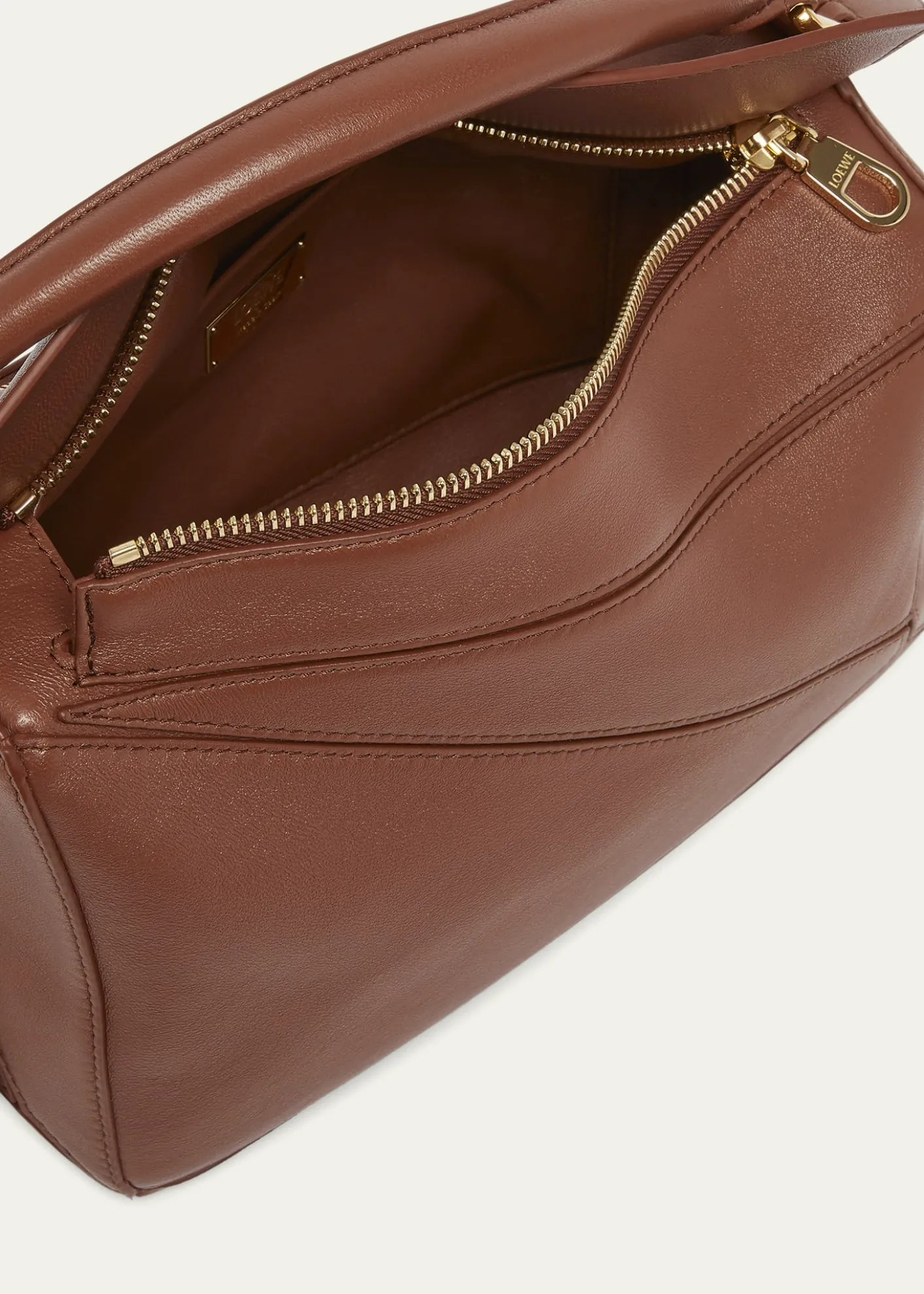 LoewePuzzle Elevated Small Top-Handle Bag in Leather