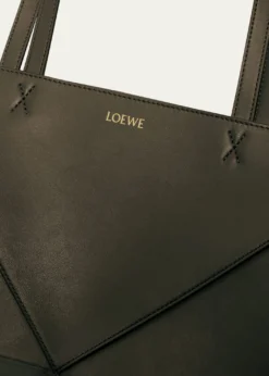 LoewePuzzle Fold Medium Tote Bag in Shiny Leather