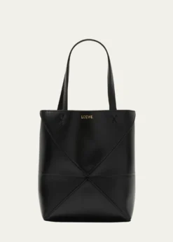 LoewePuzzle Fold Mini Tote Bag in Shiny Leather