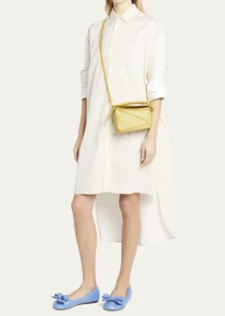 LoewePuzzle Mini Top-Handle Bag in Leather