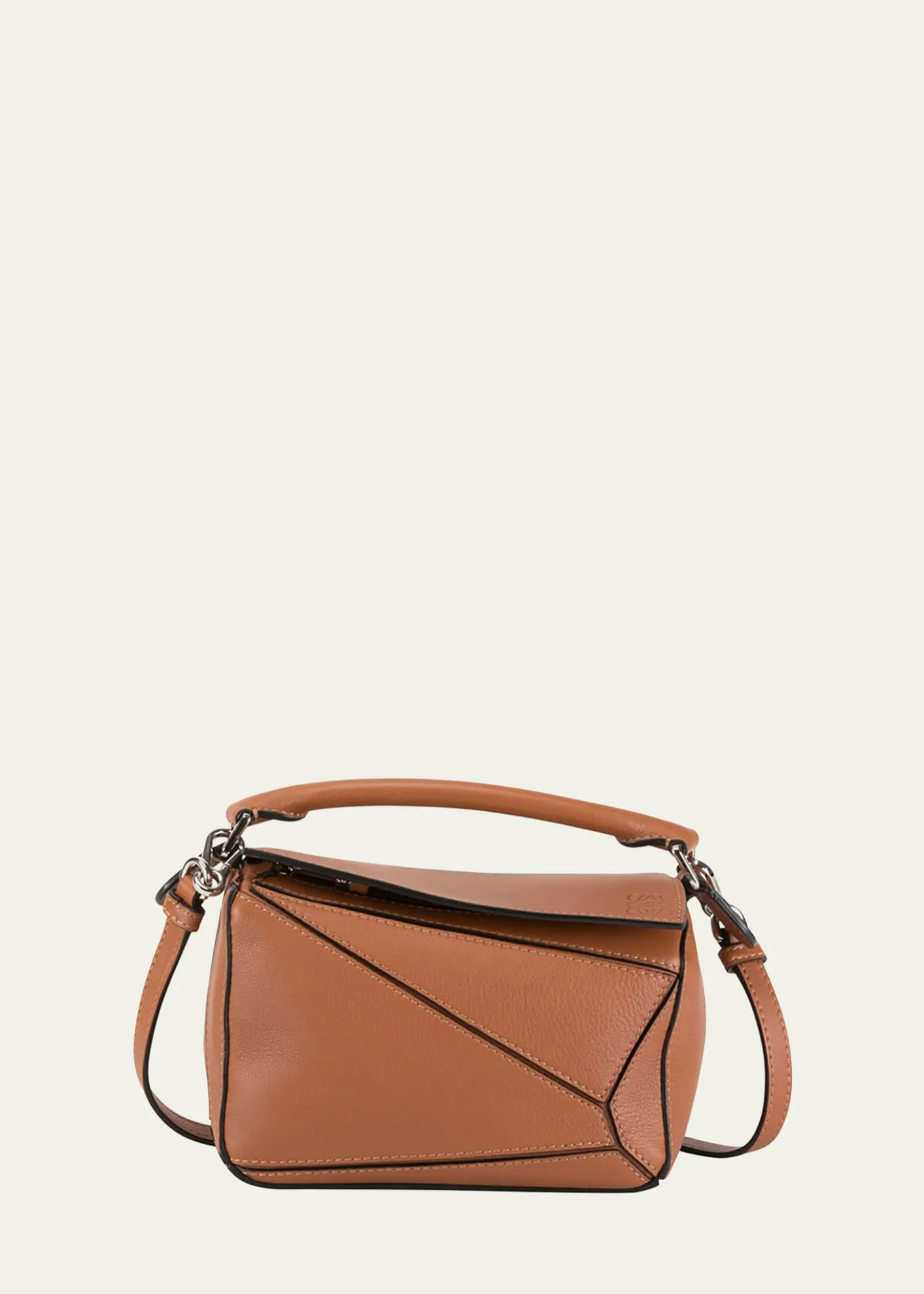 LoewePuzzle Mini Top-Handle Bag in Leather
