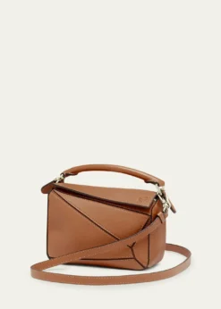 LoewePuzzle Mini Top-Handle Bag in Leather