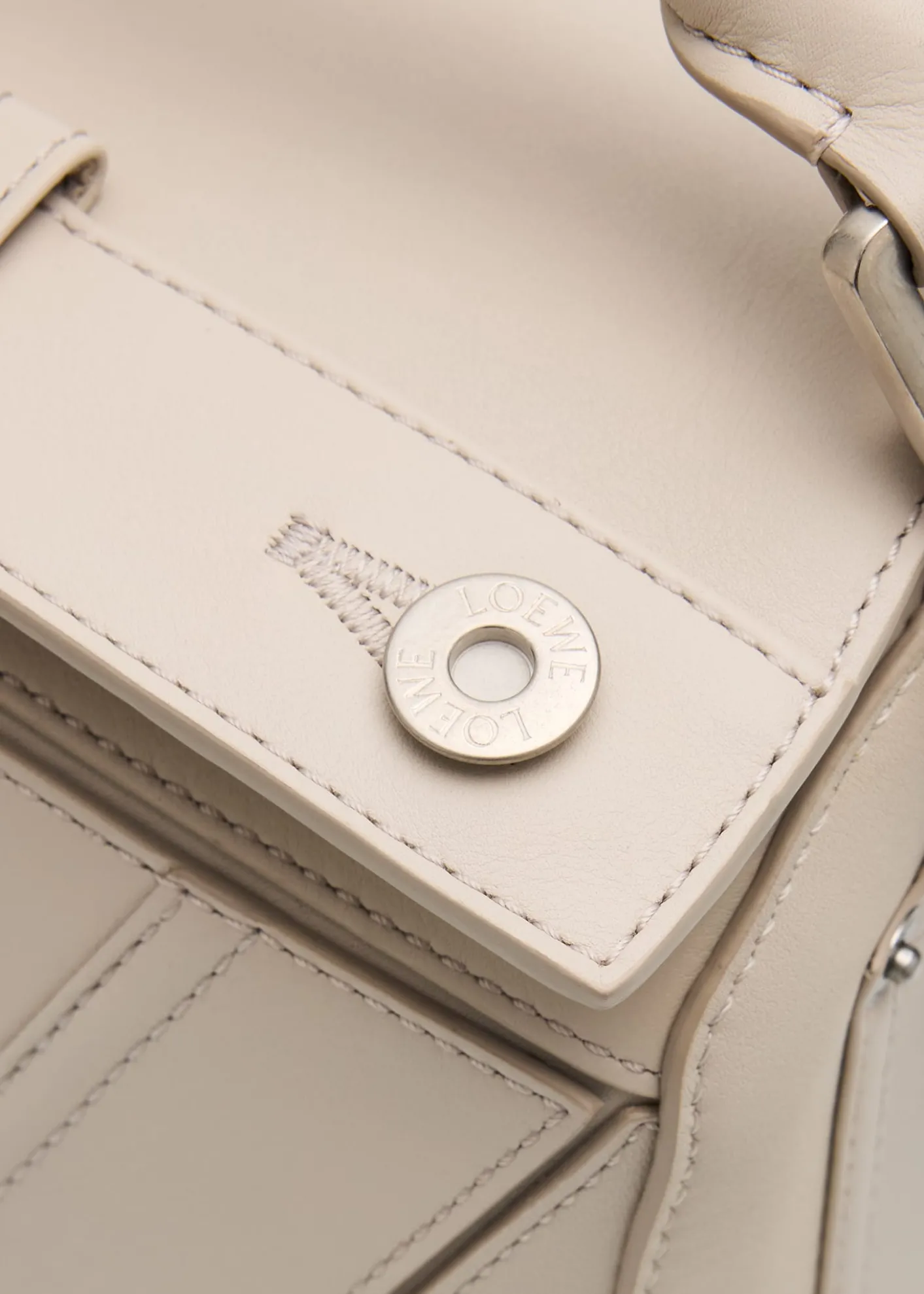 LoewePuzzle Panta Small Top-Handle Bag in Leather
