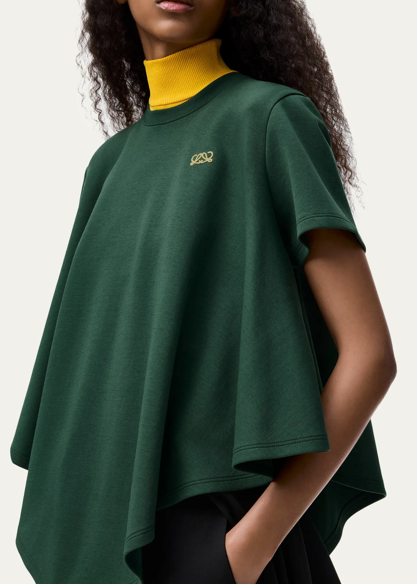 LoeweShort-Sleeve Cape T-Shirt