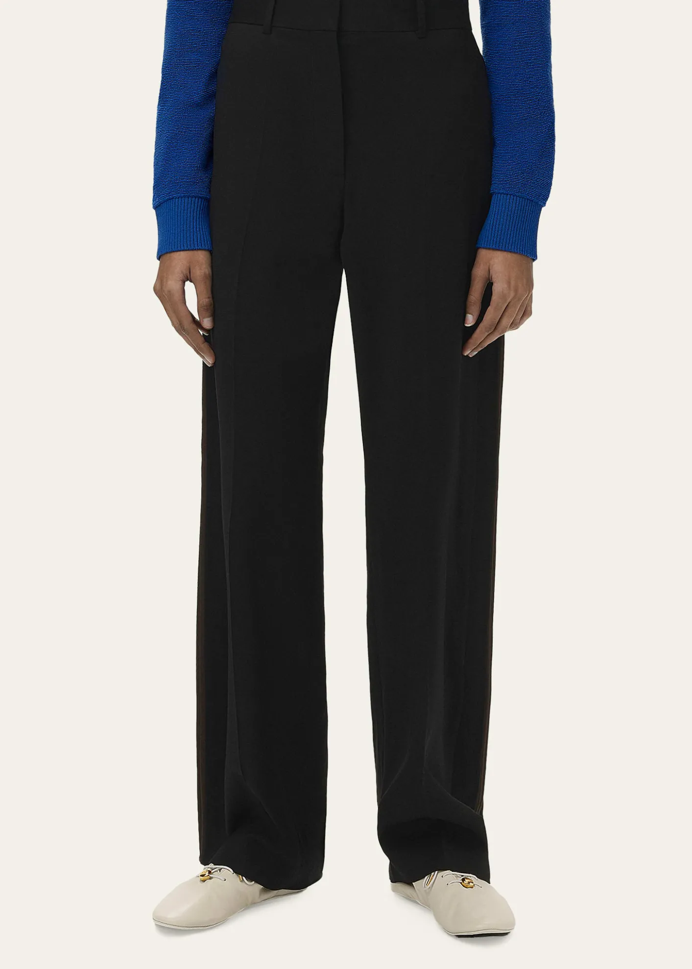 LoeweSide-Stripe Straight-Leg Pants