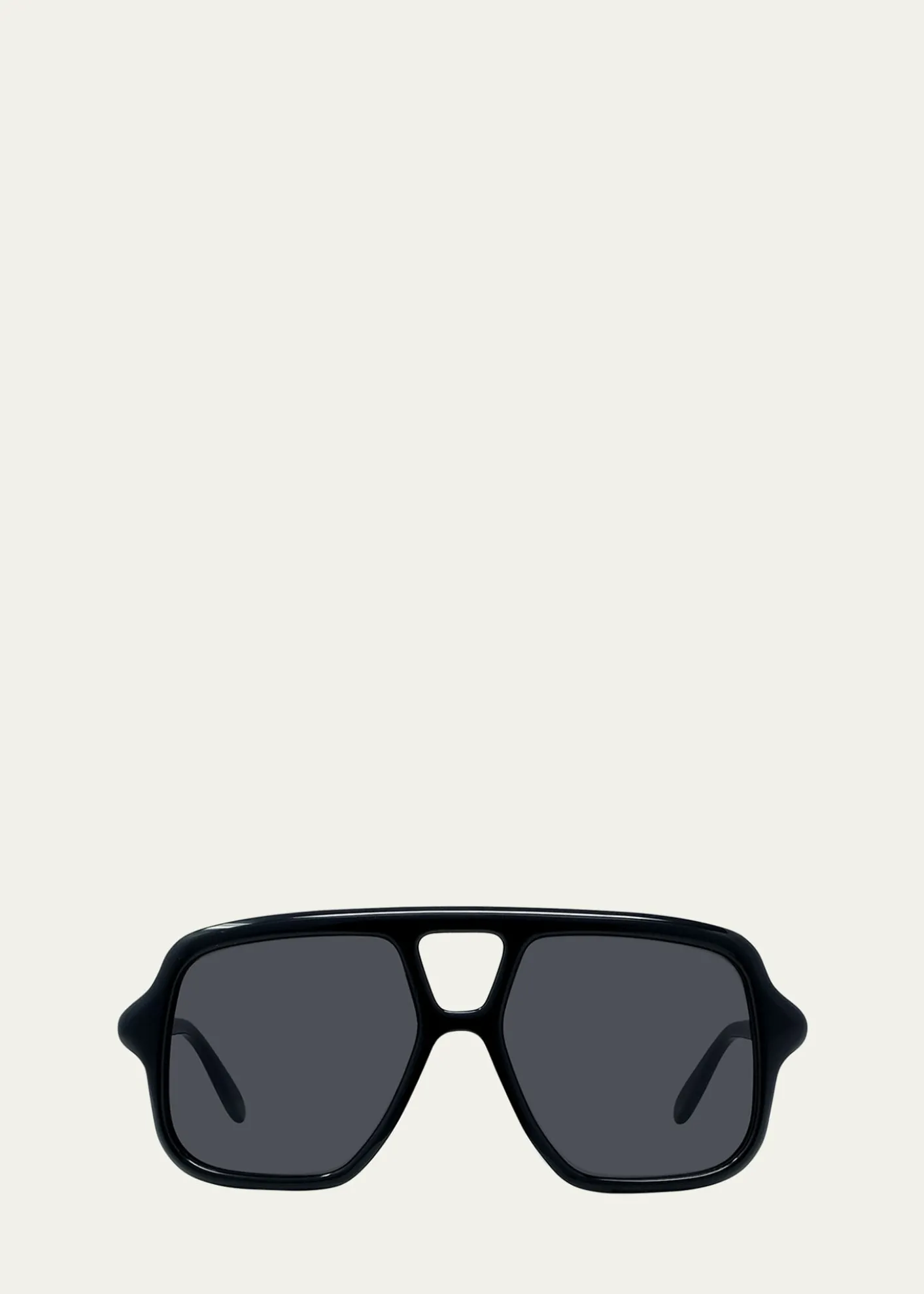 LoeweSlim Aviator Logo Sunglasses