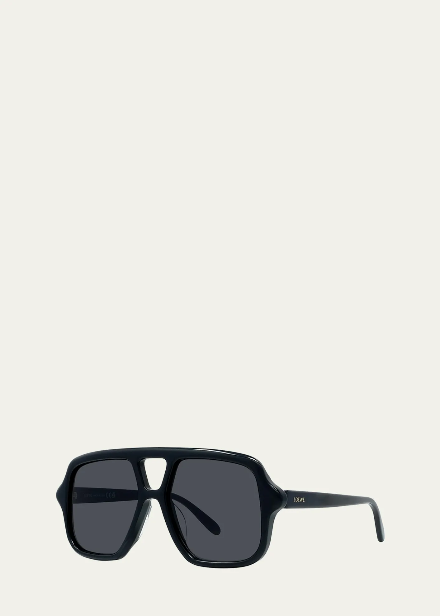 LoeweSlim Aviator Logo Sunglasses
