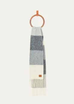 LoeweStriped Jacquard Twill Wool-Blend Scarf