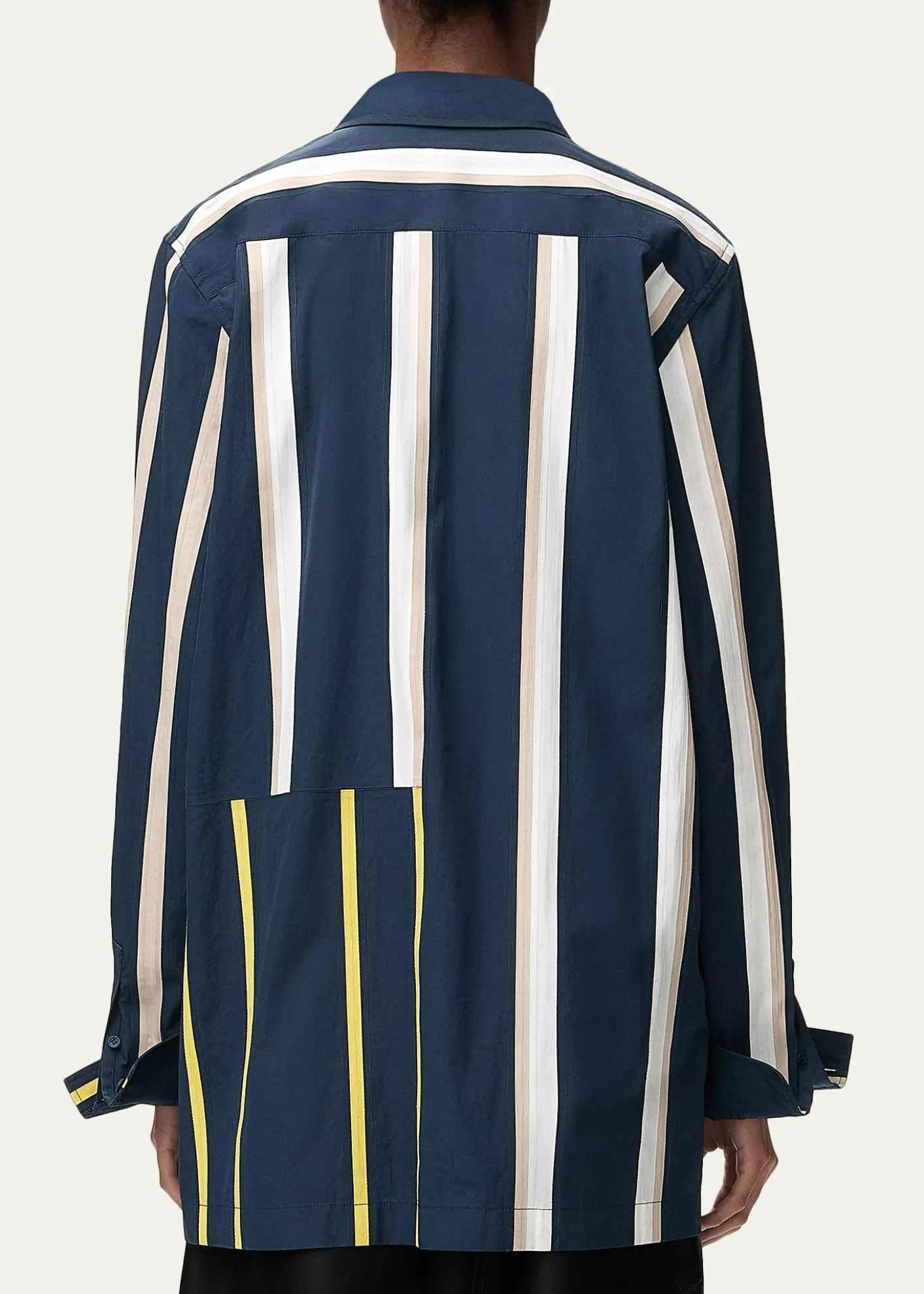 LoeweStripe Paneled Button-Down Shirt