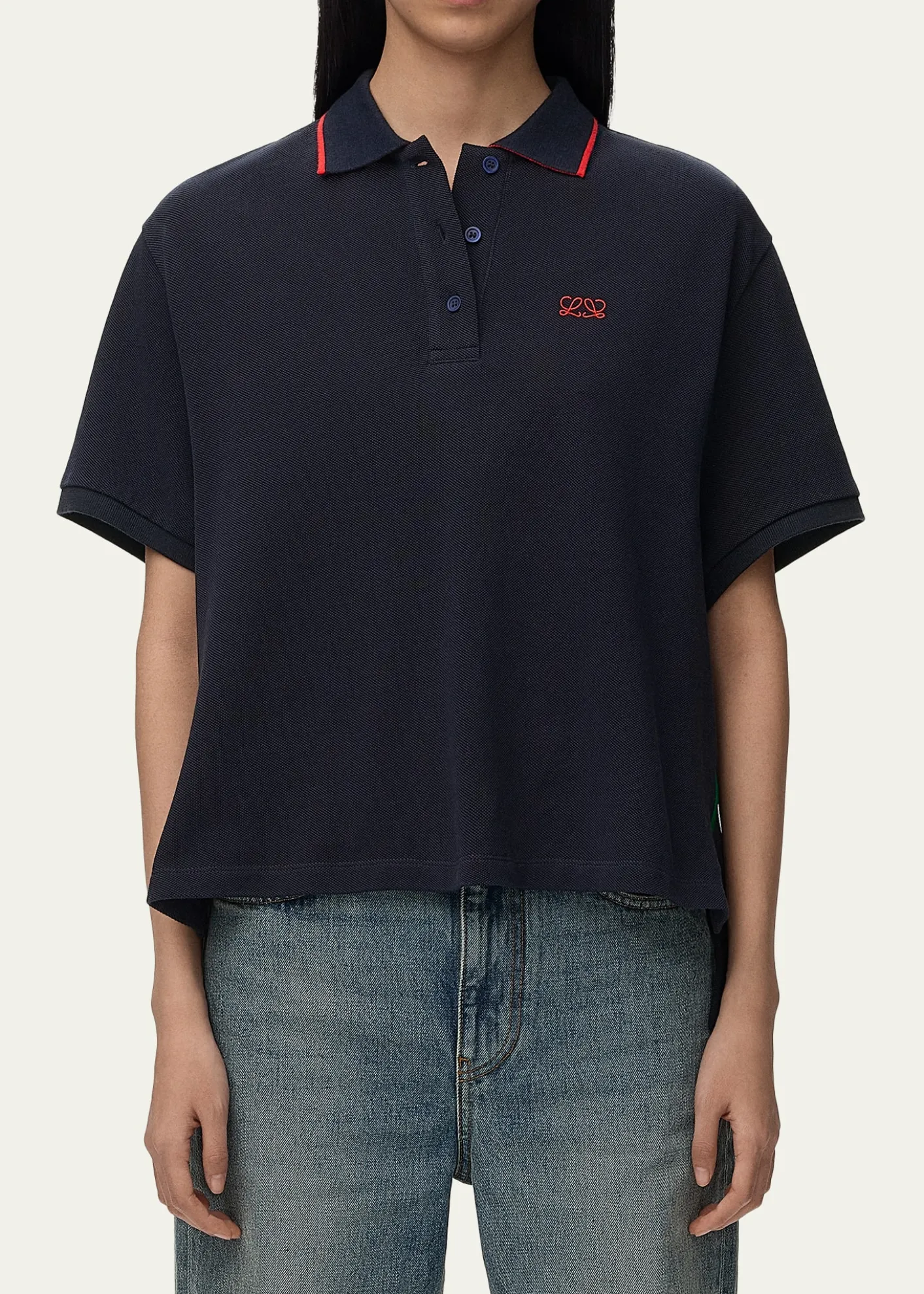 LoeweTrapeze Short-Sleeve Polo Shirt