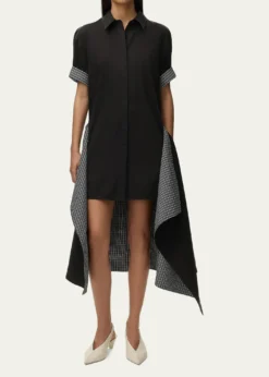 LoeweWrapped Short-Sleeve Midi Shirtdress