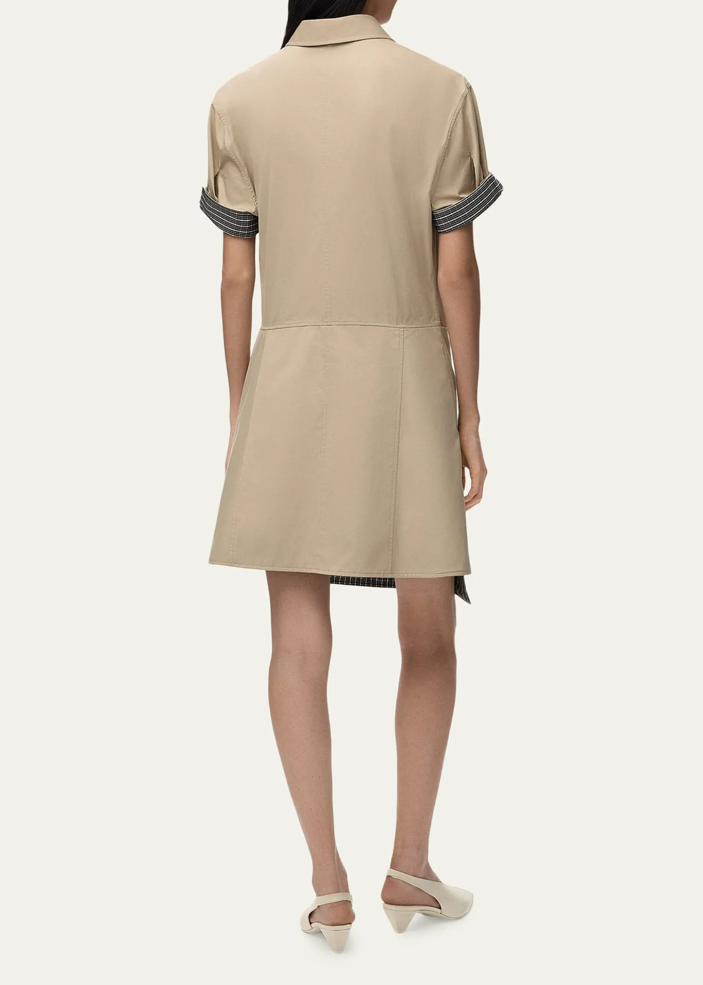 LoeweWrapped Short-Sleeve Shirtdress