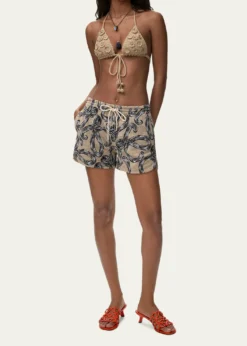 Loewex Paula's Ibiza Anagram-Print Towelling Pull-On Shorts
