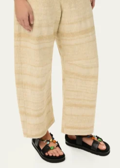 Loewex Paula's Ibiza Anagram Pebble Bead Leather Sandals