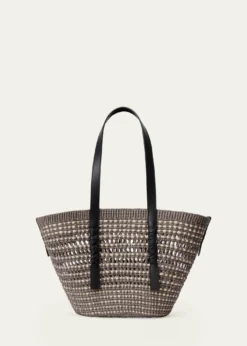Loewex Paula's Ibiza Braid Medium Woven Basket Tote Bag