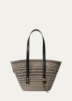 Loewex Paula's Ibiza Braid Medium Woven Basket Tote Bag