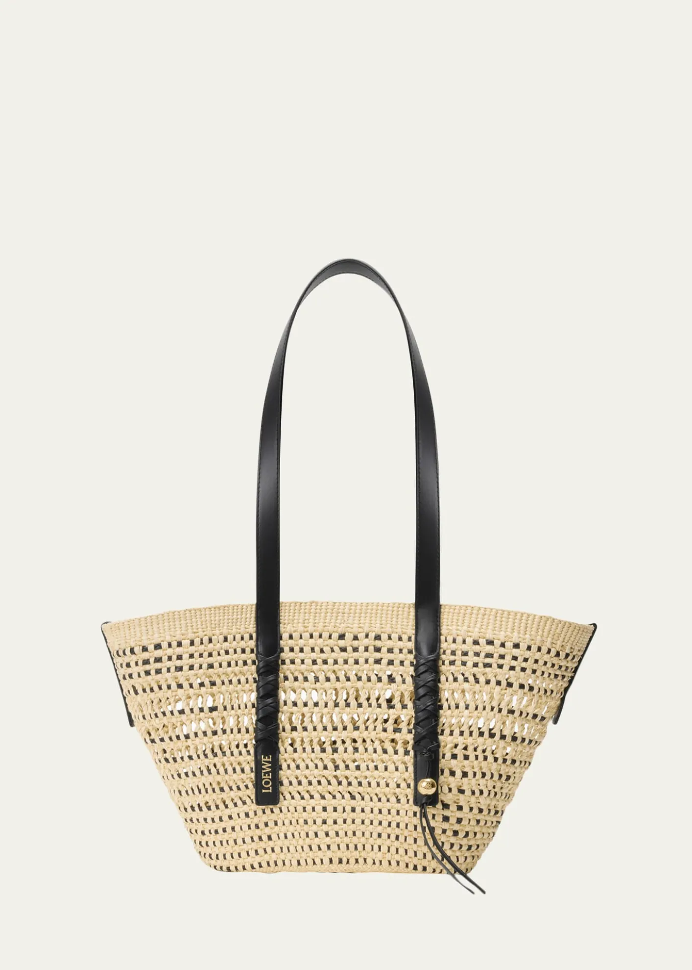 Loewex Paula's Ibiza Braid Medium Woven Basket Tote Bag