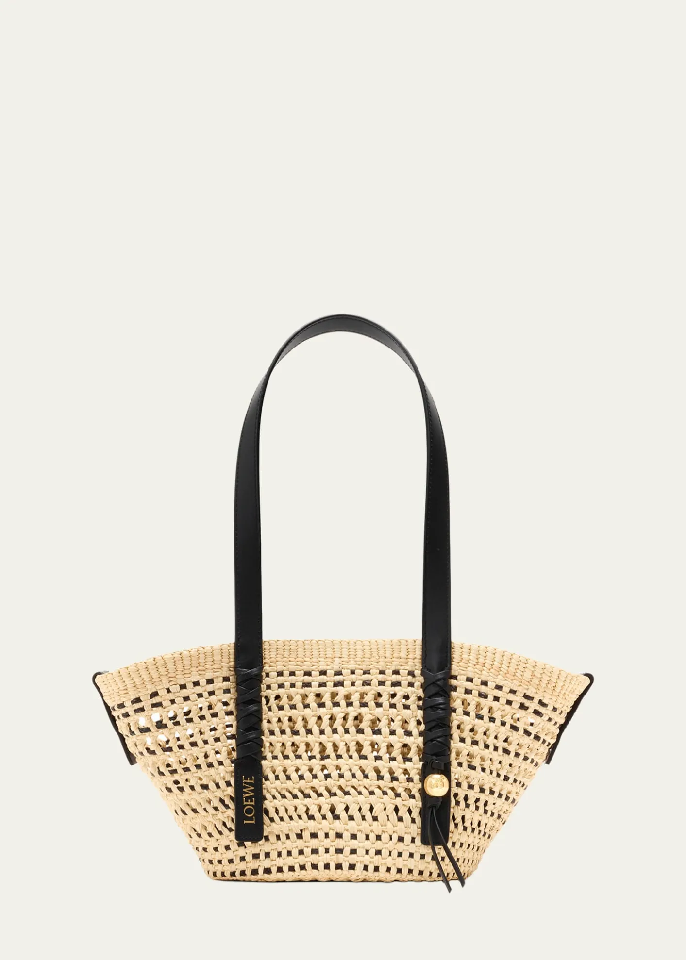 Loewex Paula's Ibiza Braid Small Woven Basket Tote Bag