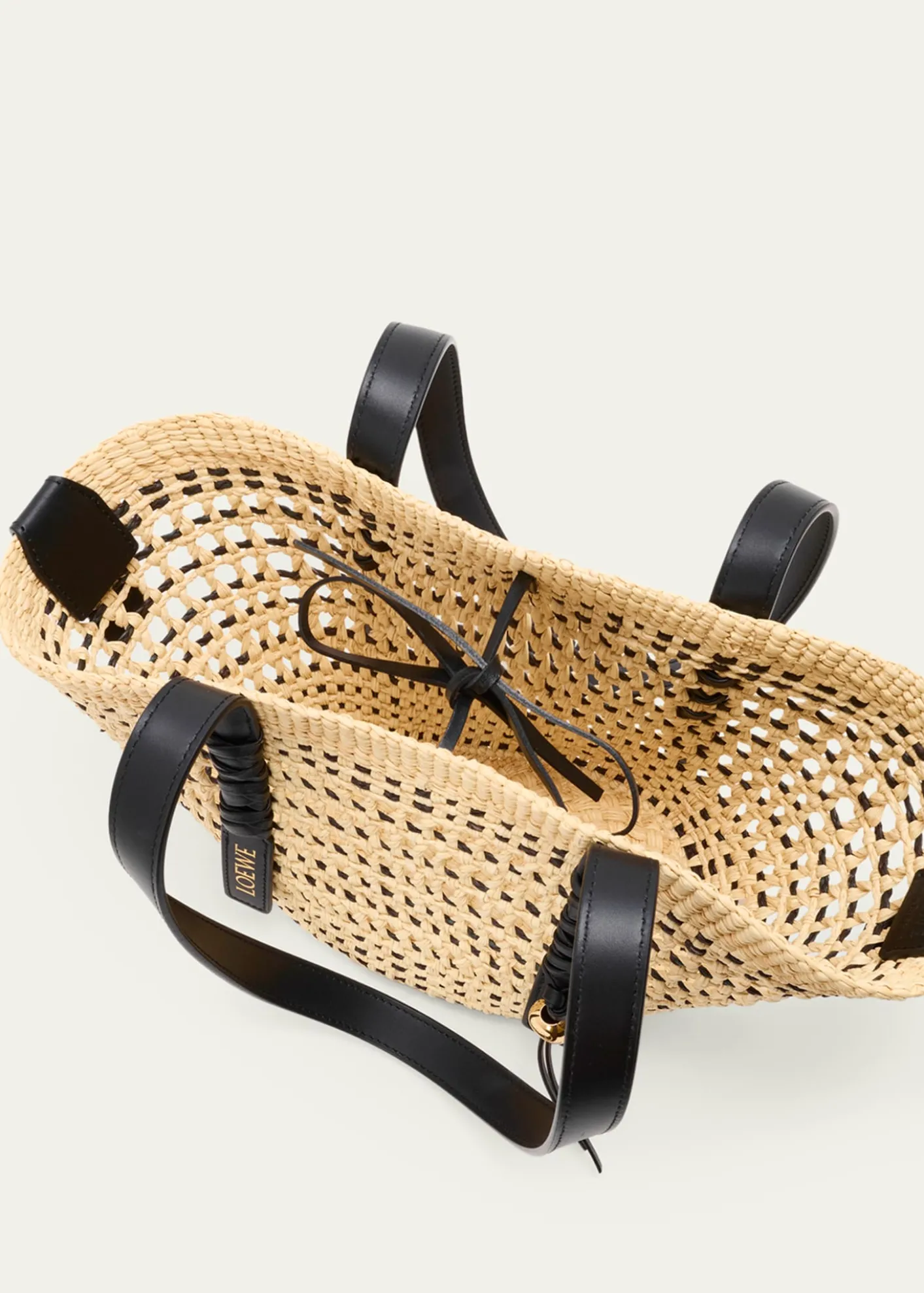 Loewex Paula's Ibiza Braid Small Woven Basket Tote Bag