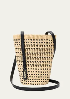 Loewex Paula's Ibiza Braid Woven Palm Leaf Crossbody Bag