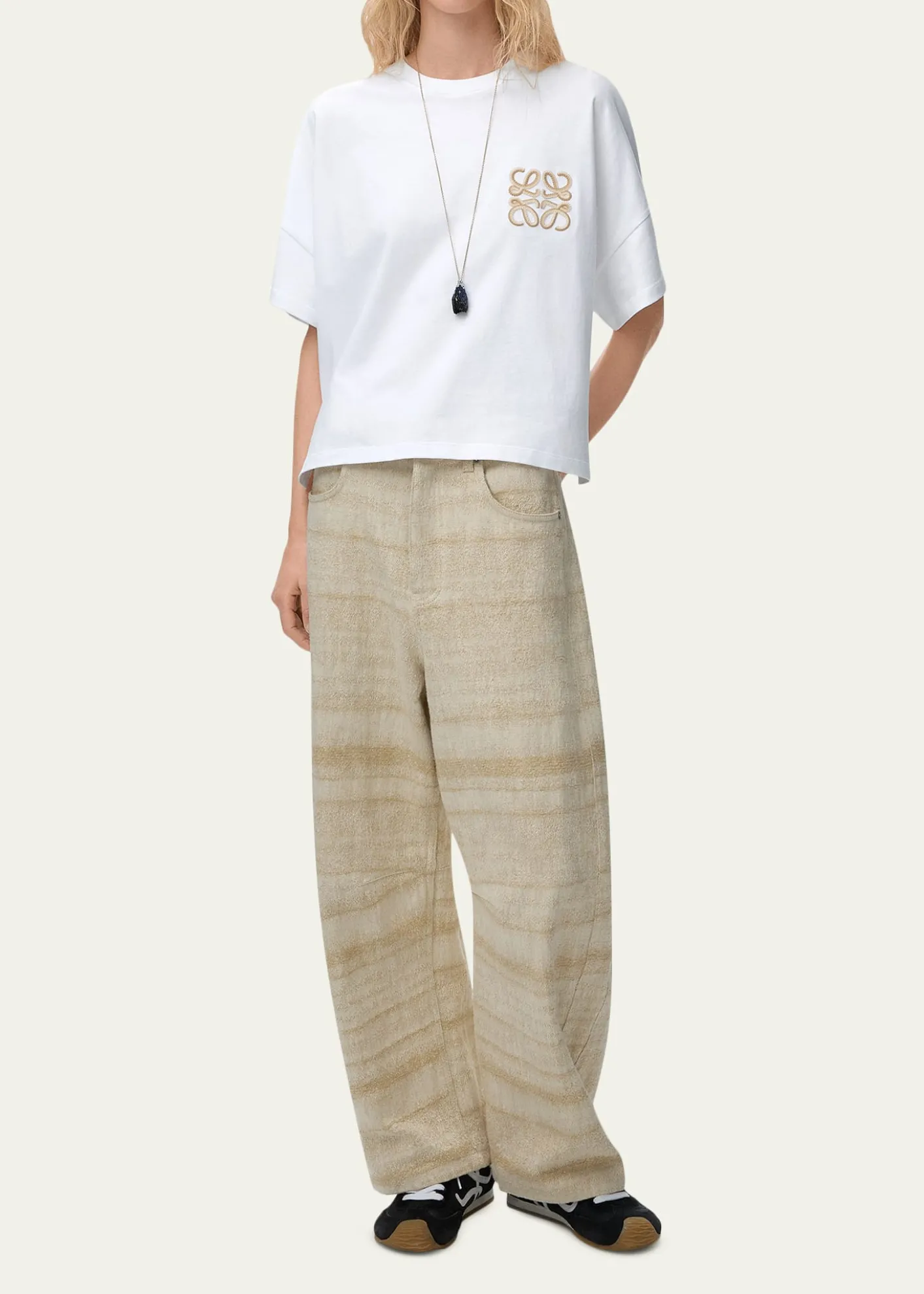 Loewex Paula's Ibiza Cotton Boxy Fit Anagram T-Shirt