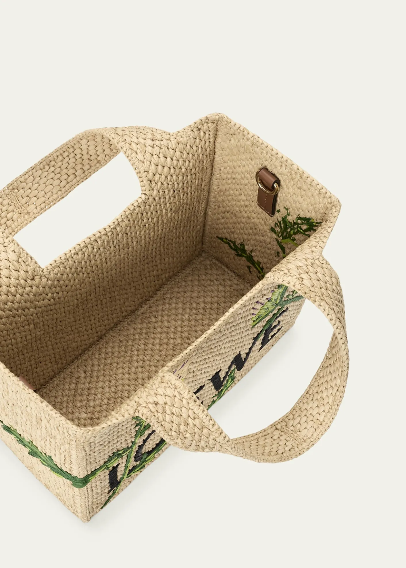 Loewex Paula's Ibiza Embroidered Raffia Tote Bag