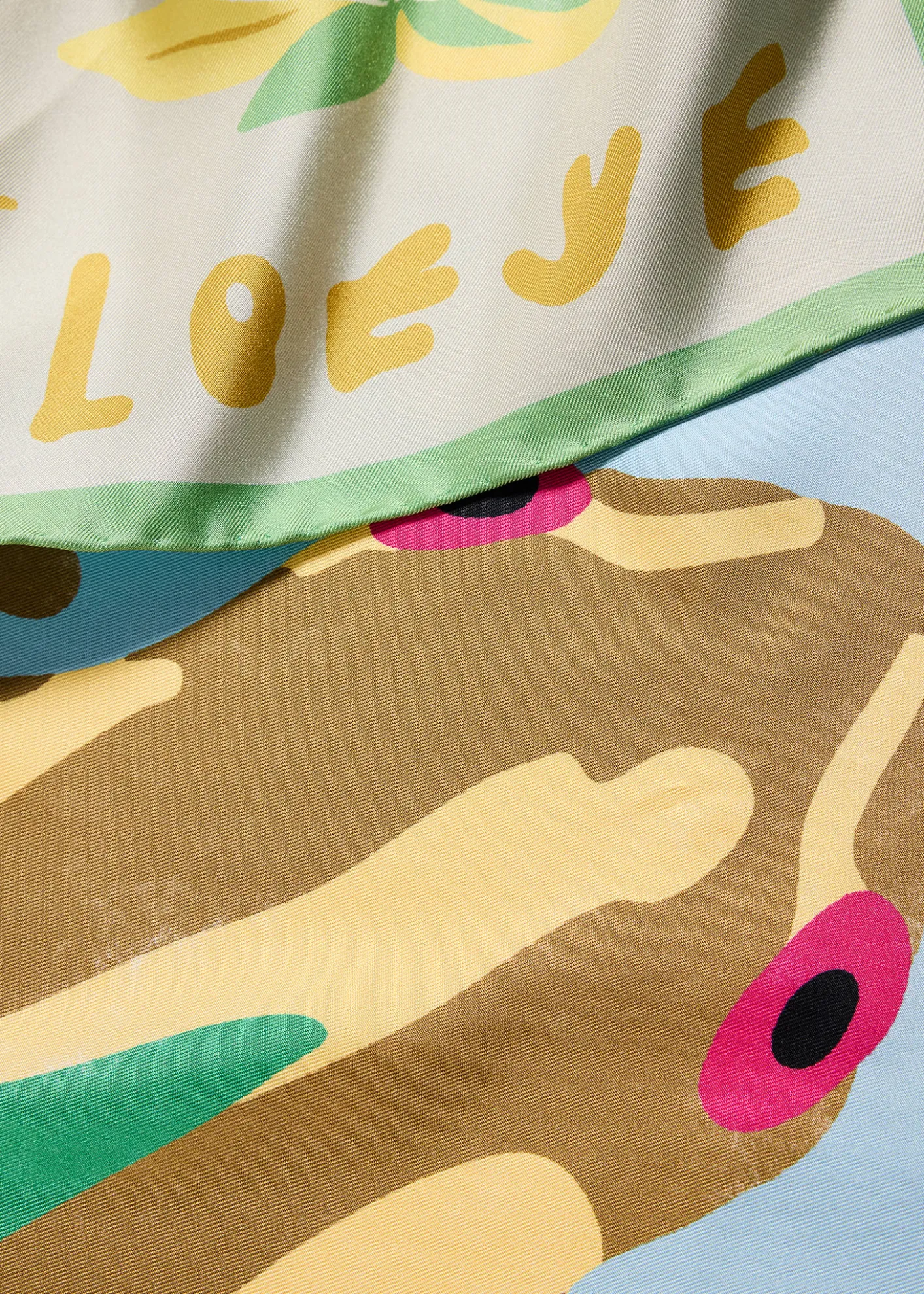 Loewex Paula's Ibiza Frog-Print Silk Scarf