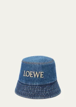 Loewex Paula's Ibiza Logo Denim Bucket Hat