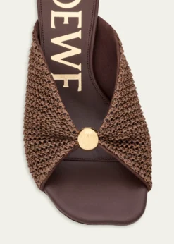Loewex Paula's Ibiza 45mm Pebble Woven Slide Sandals