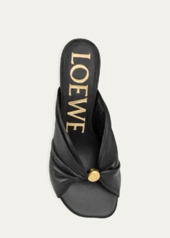 Loewex Paula's Ibiza 45mm Pebble Soft Leather Slide Sandals