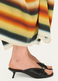 Loewex Paula's Ibiza 45mm Pebble Soft Leather Slide Sandals