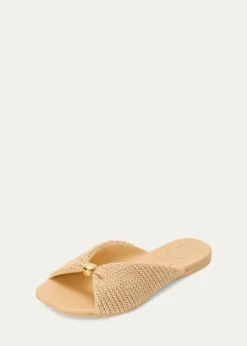 Loewex Paula's Ibiza Pebble Anagram Flat Slide Sandals