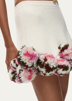 Loewex Paula's Ibiza Pom-Pom Boucle Mini Skirt