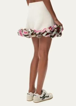 Loewex Paula's Ibiza Pom-Pom Boucle Mini Skirt