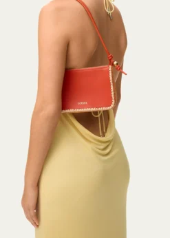Loewex Paula's Ibiza Rio Leather & Striped Raffia Shoulder Bag