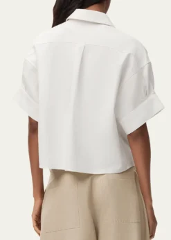 Loewex Paula's Ibiza Short-Sleeve Denim Boxy Shirt
