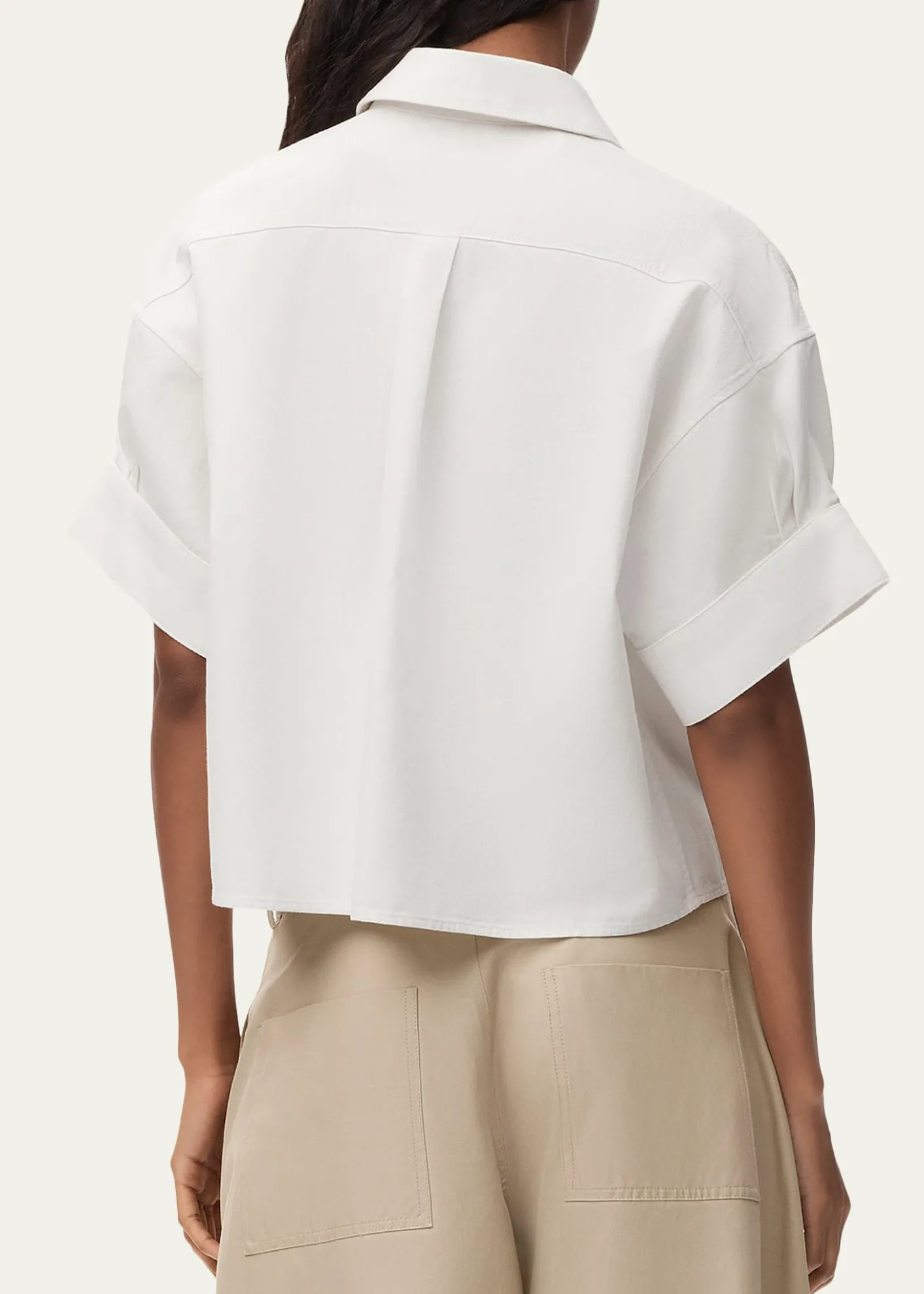 Loewex Paula's Ibiza Short-Sleeve Denim Boxy Shirt
