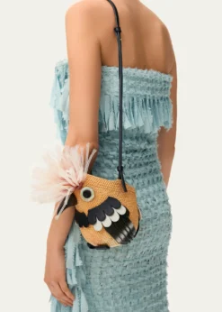 Loewex Paula's Ibiza Woven Bird Crossbody Bag
