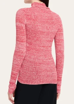 6397Long-Sleeve Knit Mock-Neck Top