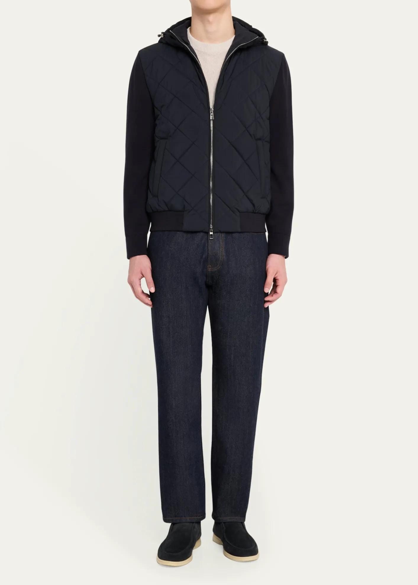 Loro PianaMen's Ampay Hooded Bomber Jacket