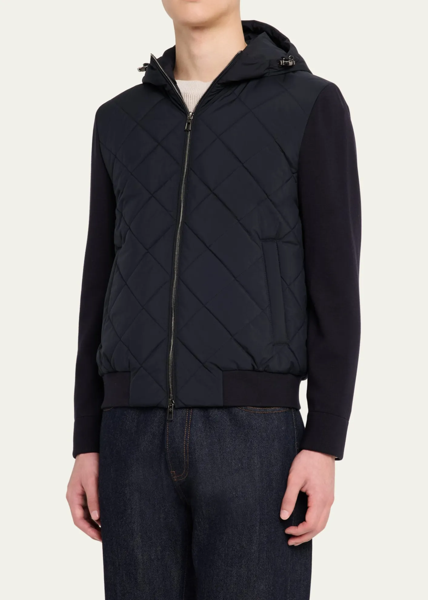 Loro PianaMen's Ampay Hooded Bomber Jacket