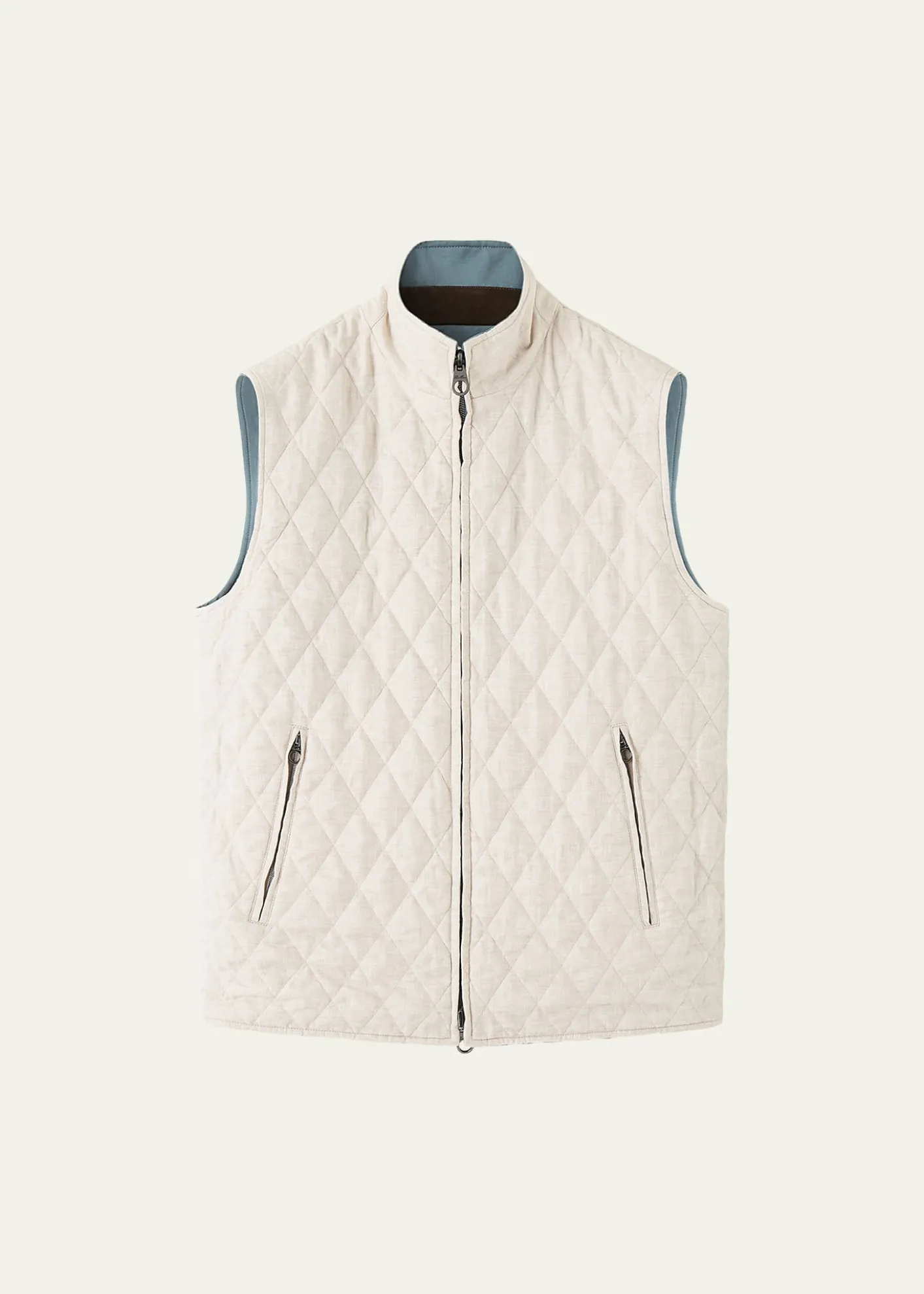 Loro PianaMen's Grian Reversible Full-Zip Vest