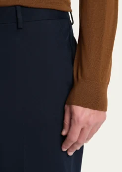 Loro PianaMen's Jarno Cotton Straight Fit Flat-Front Pants