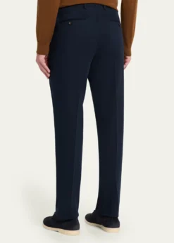 Loro PianaMen's Jarno Cotton Straight Fit Flat-Front Pants
